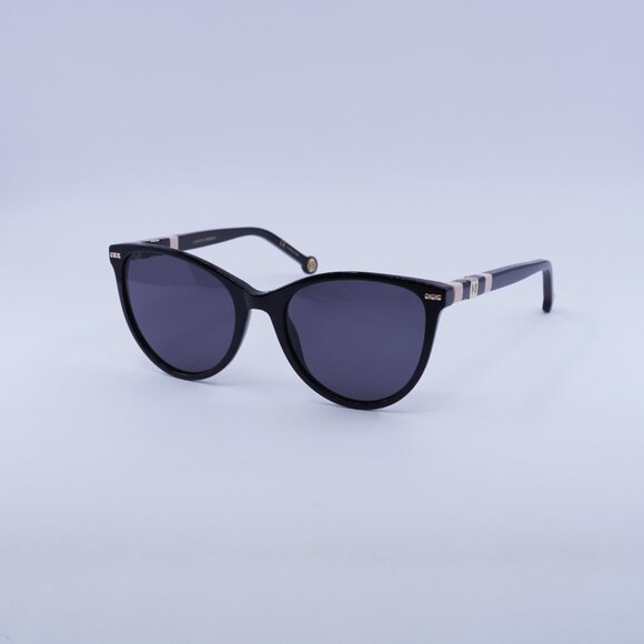 Carolina Herrera HER 0107/S 0KDX IR Sunglasses Black Cat Eye Frame, Grey Lenses main image 7